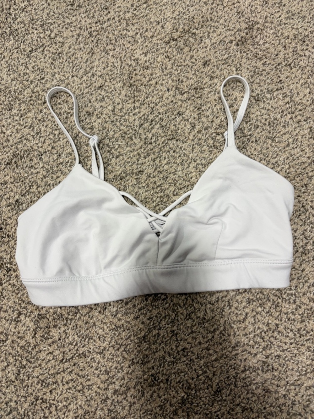 ALO Yoga White Crisscross Bralette